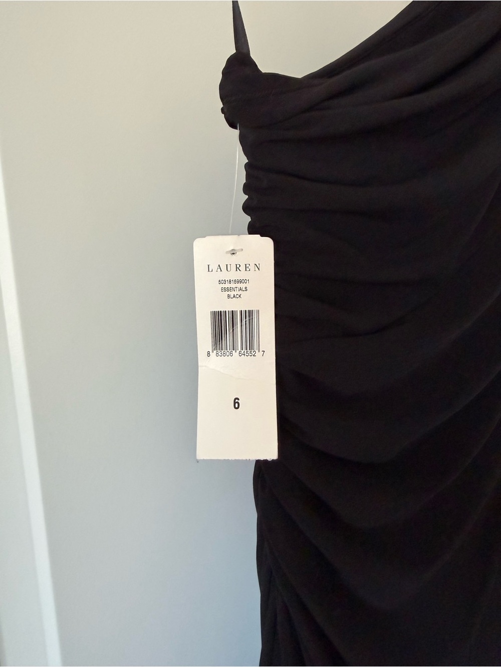 Ralph Lauren One-Shoulder Black Evening Gown With Slit - Picture 6 of 6